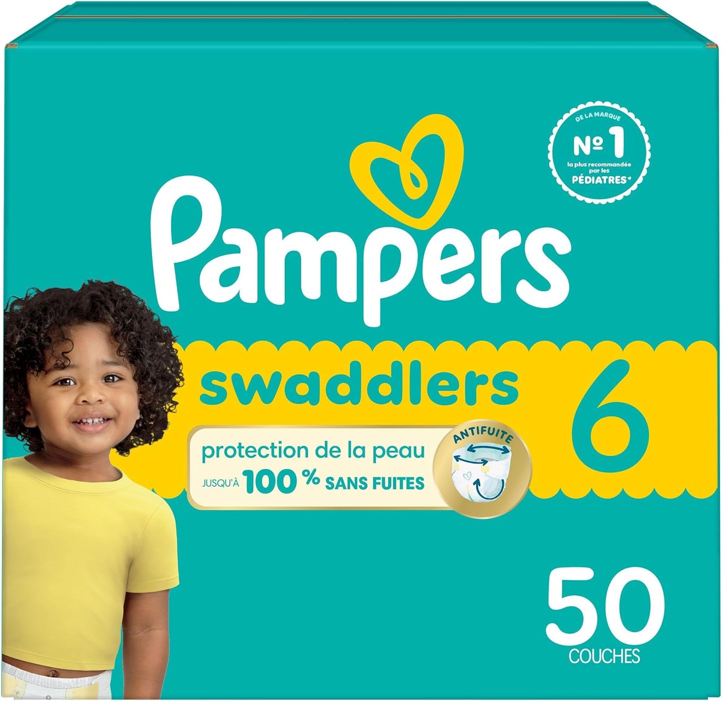 Pampers Swaddlers Windeln, Größe 0 (bis 4,5 kg), 84 Stück, Saugfähig, Hält Babys trocken und bequem, Hautverträgliche Einwegwindel