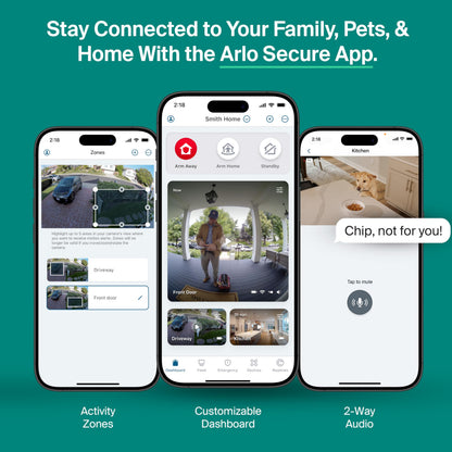 Security Camera Outdoor Wired 2-Pack - Arlo Essential 2K Surveillance Camera with Person Detection, Package Alert, Color Night Vision, 2-Way Audio, Weather Resistant, Motion Detection