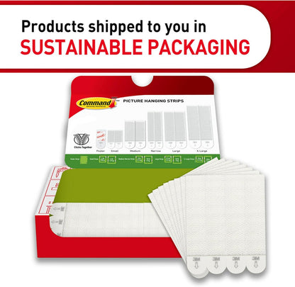 Command 20 Lb XL Heavyweight Picture Hanging Strips, Damage Free Hanging Picture Hangers, Heavy Duty Wall Hanging Strips for Back to School Dorm Organization, 10 White Adhesive Strip Pairs