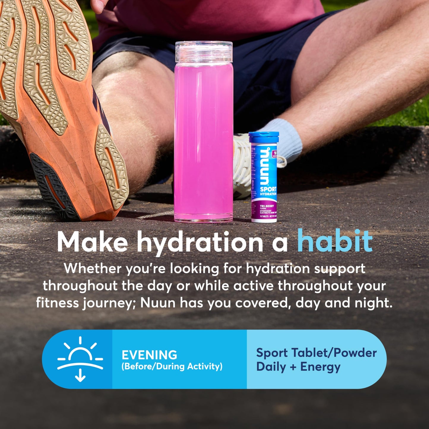 Nuun Sport Electrolyte Tablets with Magnesium, Calcium, Potassium, Chloride & Sodium, Gluten Free & Vegan, Mixed Flavors, 48 Pack (40 Servings Total)