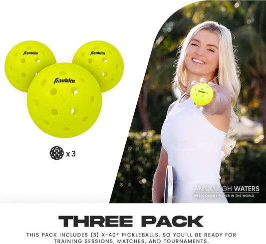 Franklin Sports Pickleball-x Performance 40 Outdoor Balls