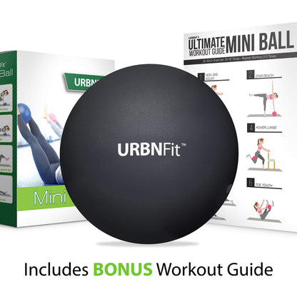 URBNFit Kleiner Gymnastikball - 23 cm Mini Pilates Ball mit Fitness Guide für Yoga, Barre, Physiotherapie, Stretching & Core Stability Workout-Pink