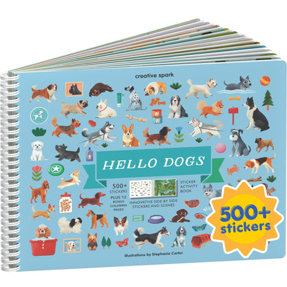 CUPKIN Animals Habitat 500+ Kids Sticker Book Toddler Airplane Travel Activity Coloring and Sticker Book, Road Trip Essentials, 12 Coloring Pages + 12 Scenes for Ages 2–8 Years
