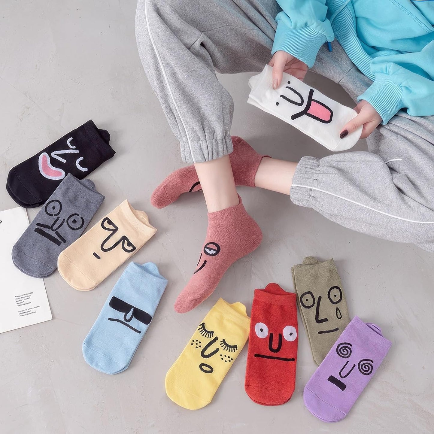 Lustige Crew Socken Bunte Neuheit Niedliche Casual Crew Socken Geschenkpackungen für Damen Herren