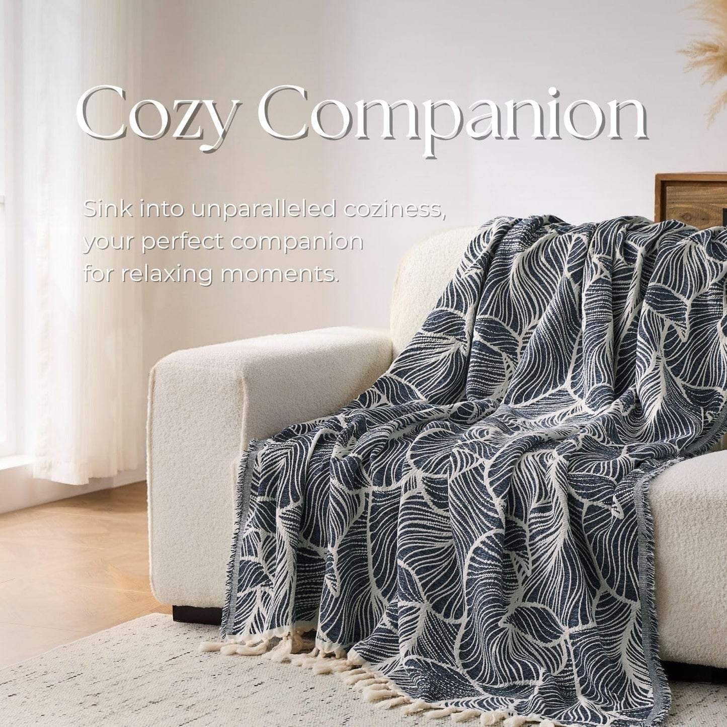 DOWN HOME Chenille Cotton Throw Blanket Review: A Cozy Boho Addition to Your Home