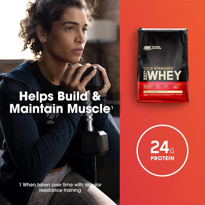 OPTIMUM NUTRITION Gold Standard 100% Whey Protein Powder, Banana Cream, 907g - [packaging may vary]