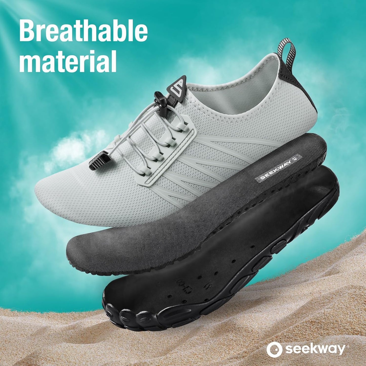 SEEKWAY Wasserschuhe Herren Damen Erwachsene Quick-Dry Badeschuhe Barfußschuhe für Strand Schwimmen Fluss Pool See Wandern Kajak Surfen
