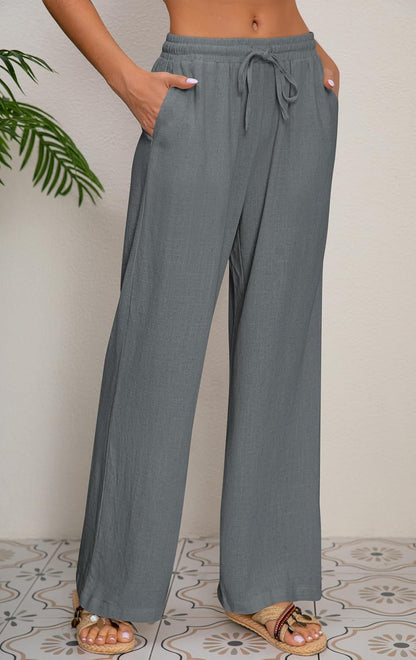 AISEW Women's Cotton Linen Palazzo Pants: The Ultimate Lounge Wear