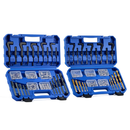 Orion Motor Tech 172pc Thread Repair Kit, Metric Thread Restorer Kit with HSS Drill Bits Taps Inserts Breakoff Installation Tools, Auto Rethreading Restorer Tool Kit in M5 M6 M8 M10 M12 Sizes