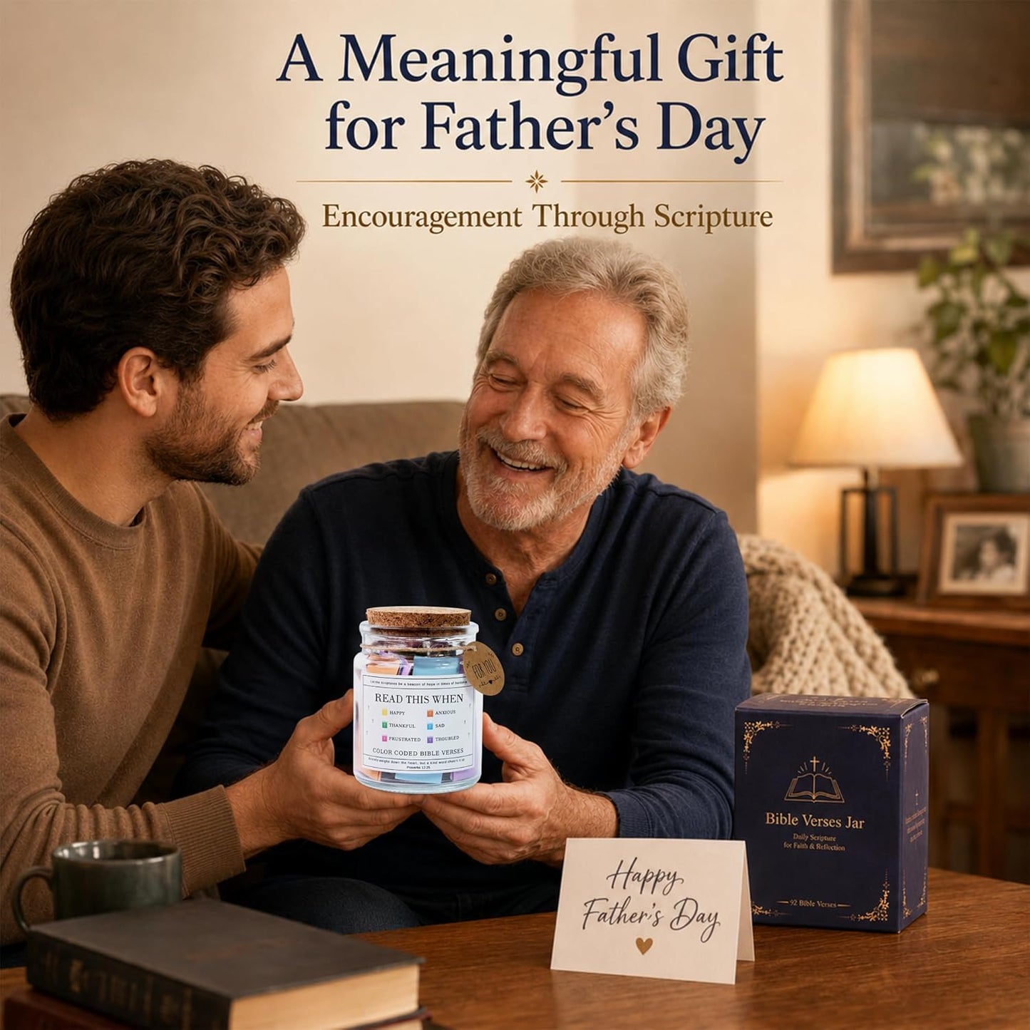 Read This When Bible Verses Jar – Birthday Gifts for Women, Christian Gifts for Women, Graduations Gift for Her, Fathers Day Gift