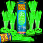 PartySticks Glow Sticks Party Supplies 100pk - 8 Inch Glow in the Dark Light Up Sticks Party Favors, Glow Party Decorations, Neon Party Glow Necklaces and Glow Bracelets with Connectors
