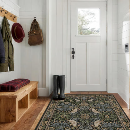 Washable 4x6 Area Rug for Living Room - Soft Moody Rug for Kitchen, Office, Large Entryway
