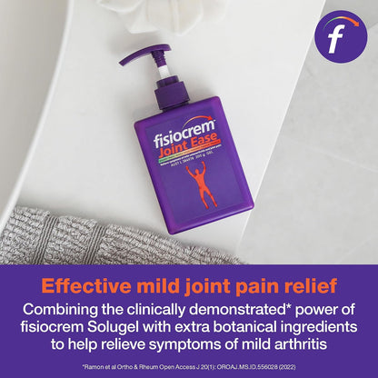 Fisiocrem Joint Ease – Temporary Relief for Mild Arthritis & Mild Osteoarthritis Symptoms, Non-Greasy, Easily Absorbed Gel with Arnica, Boswellia & Menthol, Supports Joint Mobility & Comfort (100g)