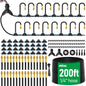 MIXC 1/4" 100Ft Drip Irrigation System for Garden with 16pcs 360°Adjustable Brass Nozzles & Bendable Rod,Upgraded Watering System Kit for Outdoor Plants,Lawn,Raised Bed,Potted Plant,Yard,Greenhouse
