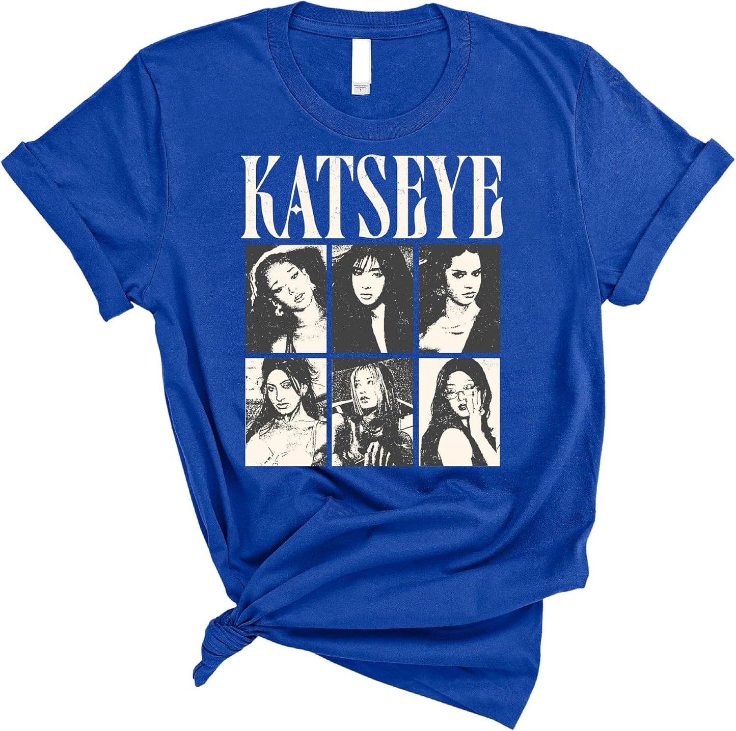KATSEYE Vintage Style Photo Collage T Shirt - A Retro Pop Culture Casual Streetwear Tee