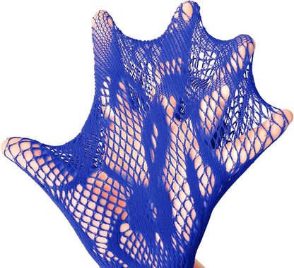 RSLOVE Damen Netz Bodystocking mit befestigten Strümpfen, sexy Dessous, offenem Schritt Body, Einteiler Babydoll, Einheitsgröße