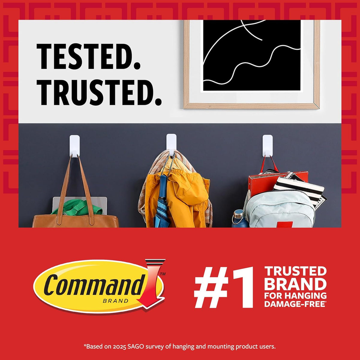 Command 20 Lb XL Heavyweight Picture Hanging Strips, Damage Free Hanging Picture Hangers, Heavy Duty Wall Hanging Strips for Back to School Dorm Organization, 10 White Adhesive Strip Pairs
