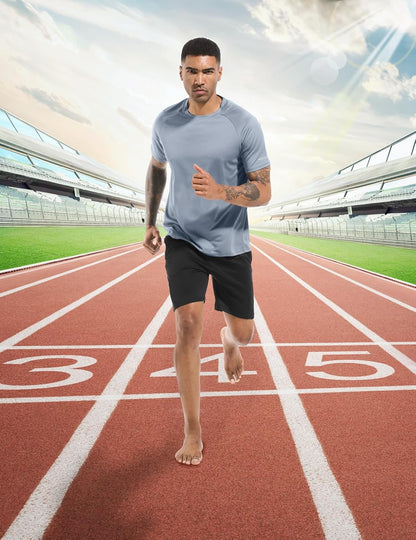 Boyzn 1er, 3er, 5er oder 7er Pack Herren-Trainings-Laufshirts, Dry Fit feuchtigkeitsableitendes T-Shirt, Gym Sport Kurzarm-T-Shirts