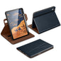 DTTO for iPad A16 Case, iPad 11th / 10th Generation Case (2025/2022), 360 Degree Rotating Premium Leather Folio Stand Cover with Pencil Holder, Brown