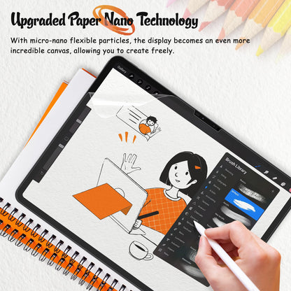 KCT 2 Pack Paperfeel Screen Protector Compatible with iPad A16 11th Generation 2025 11 inch/iPad 10th 2022 10.9 inch & iPad Air 11 inch M4/M3/M2 (2026/2025/2024), Write as Real Paper, Anti Glare
