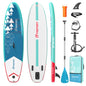 FBSPORT 11' Premium Stand Up Paddle Board, Yoga Board with SUP Accessories & Carry Bag | Wide Stance, Surf Control, Non-Slip Deck, Leash, Paddle and Pump for Youth & Adult