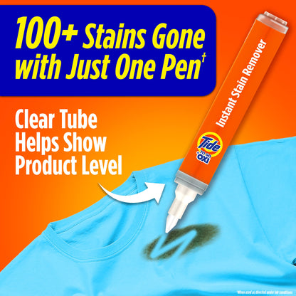 Tide Pen Fleckenentferner für Kleidung, Tide To Go Pen, Sofort-Fleckenentferner Stift & Fleckenreiniger, Tragbar & Reisefreundlich, 3 Stück (1er Pack)