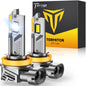 Termitor 2026 Upgraded H13/9008 Light Bulbs, 100,000LM 15X Ultra-Bright, 6500K Pure White 9008/H13 Fog Light Off-Road Conversion Kits, Easy Plug-N-Play Installation, IP68 Waterproof, Pack of 2