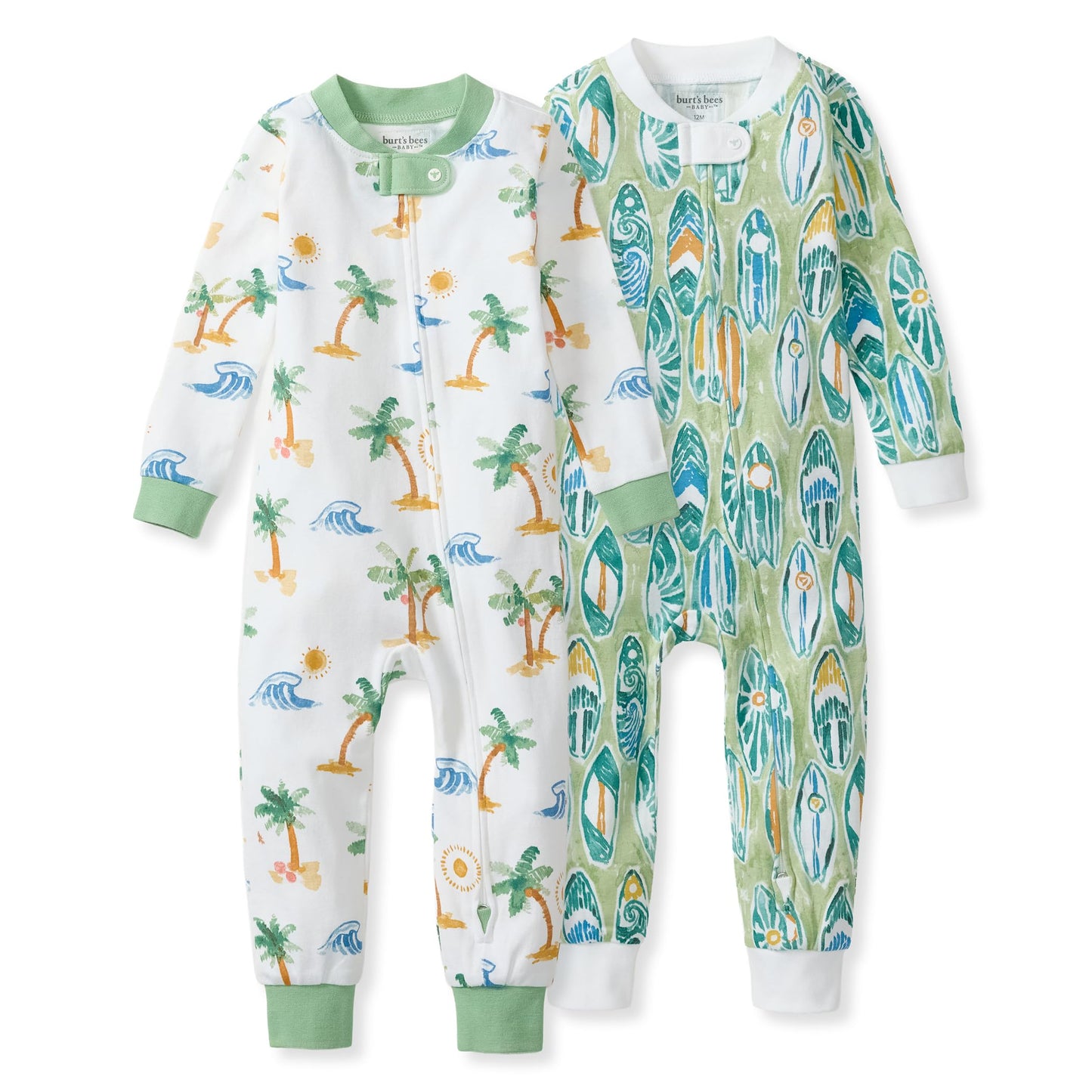 Burt's Bees Baby Unisex Footless Sleeper Pajama 100% Organic Cotton Snug-Fit 1-Piece Zip-Up Jumpsuit for Toddlers
