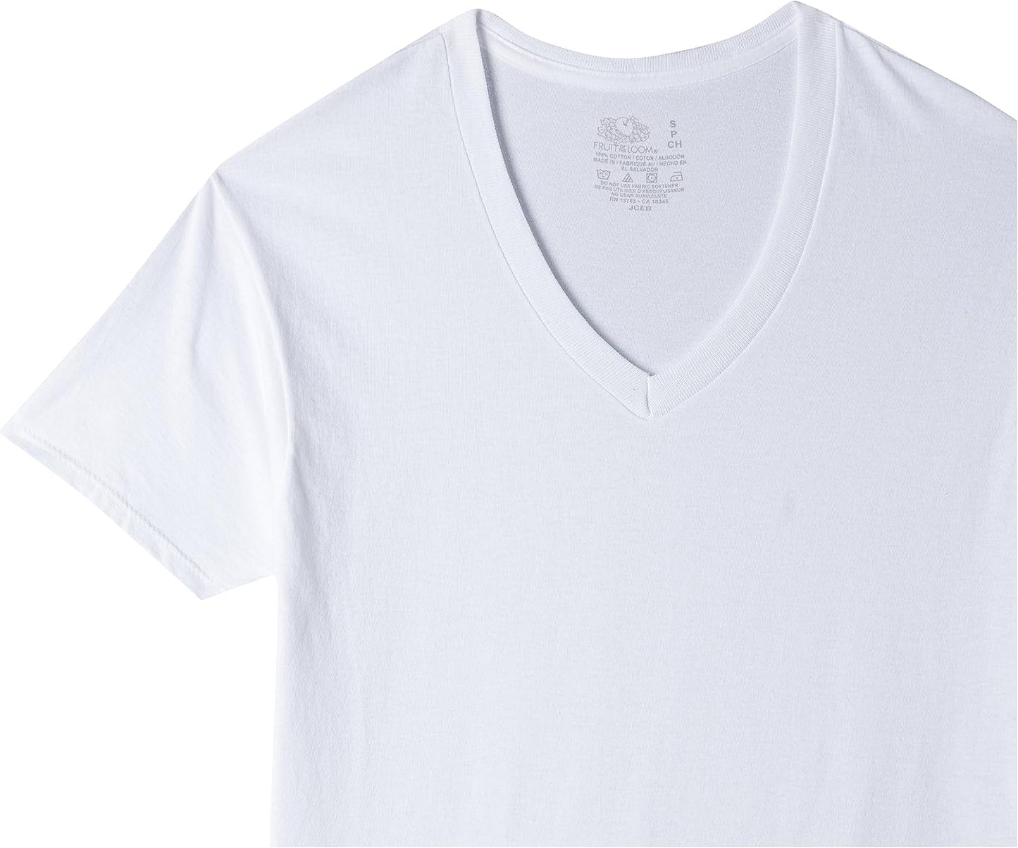Fruit of The Loom Men's 6-Pack Stay Tucked V-Neck T-Shirt