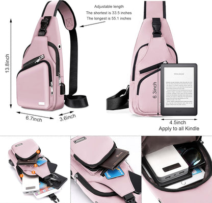 Wasserdichte Sling Bag Umhängetasche für Herren Damen Sling Rucksack Wanderrucksack Mehrzweck Cross Body Brusttasche