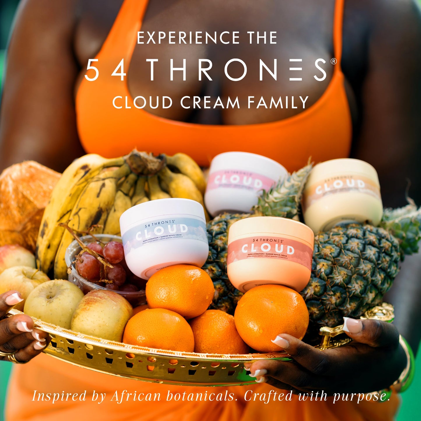 54 Thrones Daily Moisturizing Body Cream Lotion, Barrier Repair Cloud Cream, African Shea Butter Skin Care, Ugandan Vanilla & Ethiopian Honey