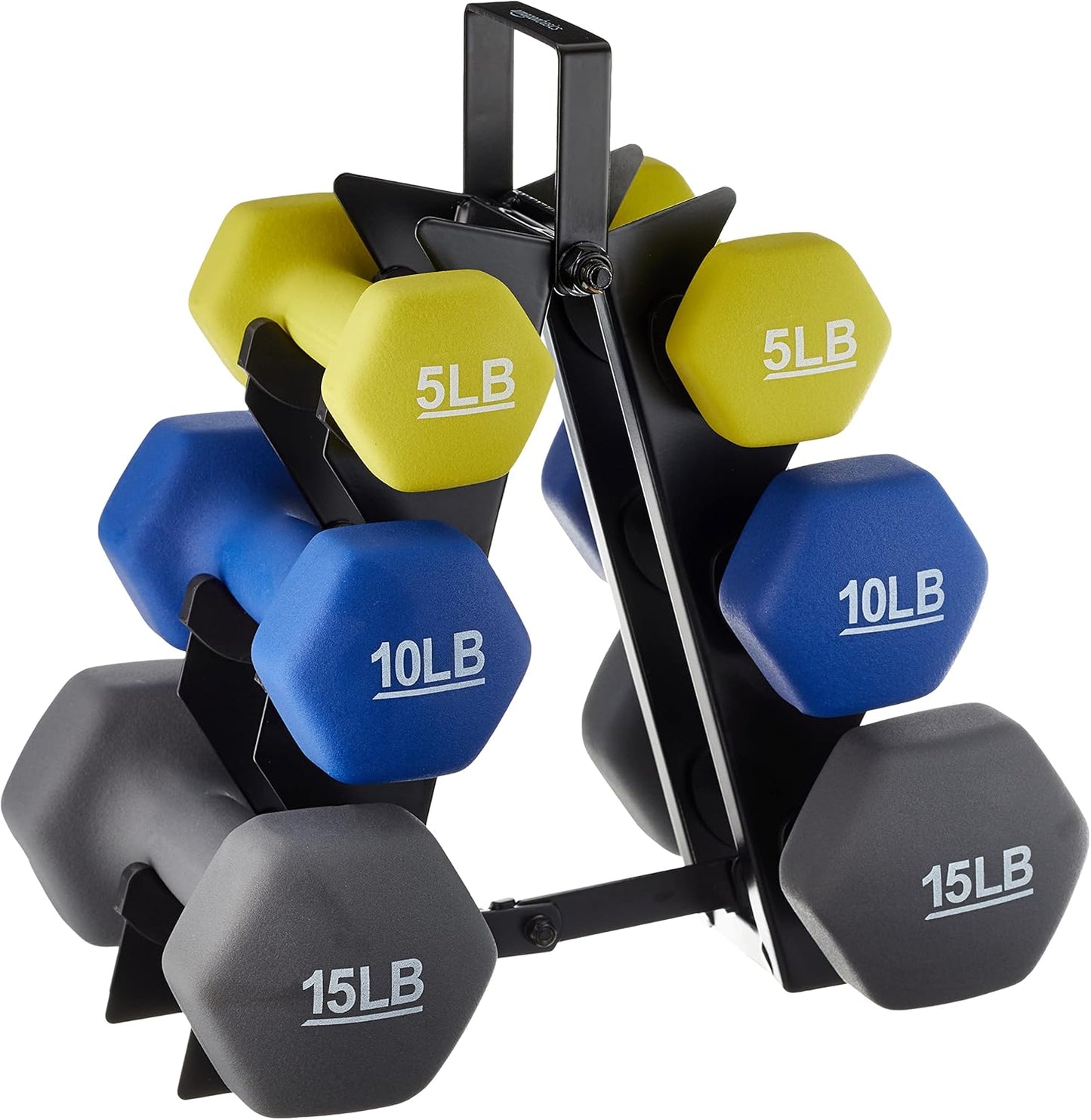 Rack with 3 Pairs (5, 10, and 15 Pounds)