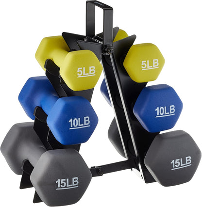 Rack with 3 Pairs (5, 10, and 15 Pounds)