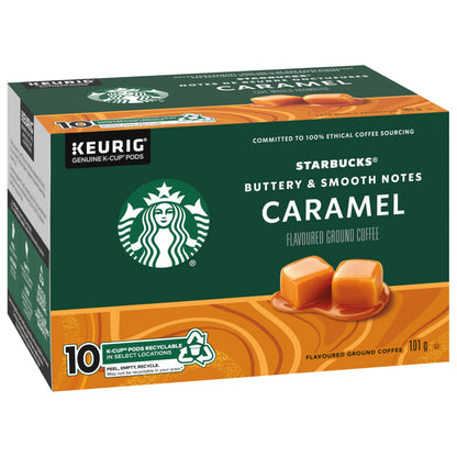 Cápsulas de café con sabor a caramelo Starbucks K-Cup. 10 unidades.