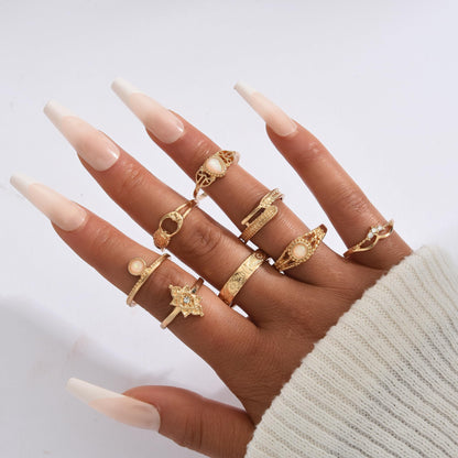 FAXHION 24-60 Pcs Gold Stackable Rings for Women, Knuckle Rings Chunky Gold Ring Set Dainty Stacking Cute Rings, Multiple Sizes Cute Jewelry Set Gift