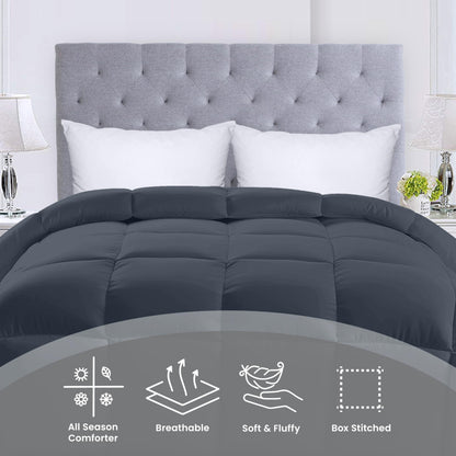 Utopia Bedding Steppbetten Queen-Größe, Ganzjahres-Bettdeckeneinlage, Daunenalternative Box-gesteppte Bettdecke mit Ecklaschen, Maschinenwaschbar (Weiß)
