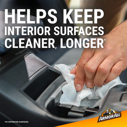 Armor All Car Cleaning Wipes 90-Count - Convenient Car Interior, Dashboard, Leather, Fabric & Vinyl Wipes, Gift for Car Lovers