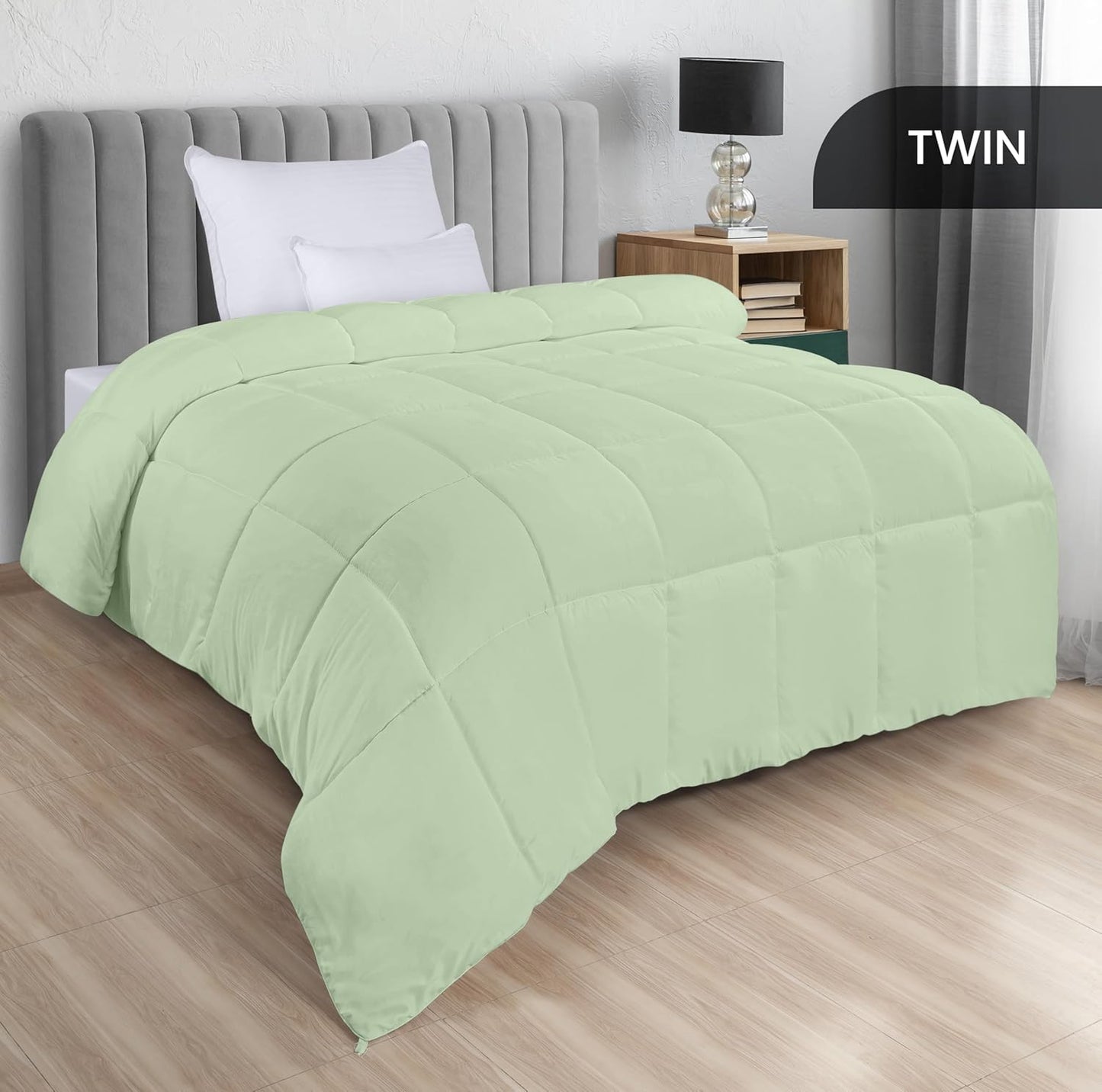 Utopia Bedding Comforter Review: A Soft and Cozy Sage Green Twin Size Duvet Insert