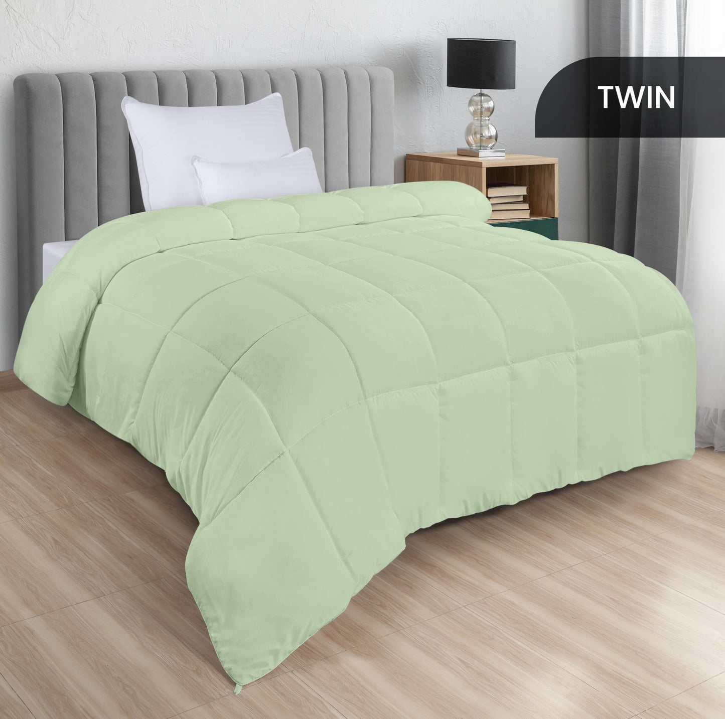 Utopia Bedding Steppbetten Queen-Größe, Ganzjahres-Bettdeckeneinlage, Daunenalternative Box-gesteppte Bettdecke mit Ecklaschen, Maschinenwaschbar (Weiß)