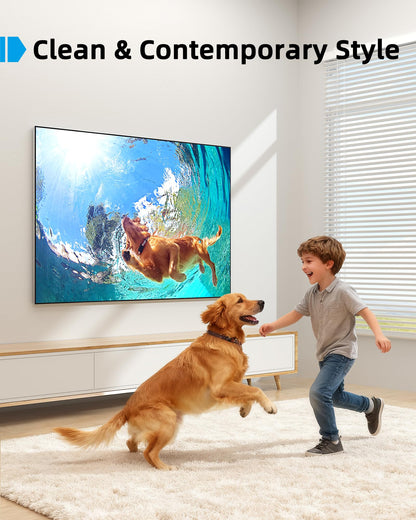 Supcline Ultra Slim TV Wall Mount for 42 to 100 inch Flat & Frame TVs Only, 0.31” Low Profile Flat to Wall TV Mount, Micro Gap Wall Mount tv Bracket, Hold up to 176 lbs, Blends in Any Interior