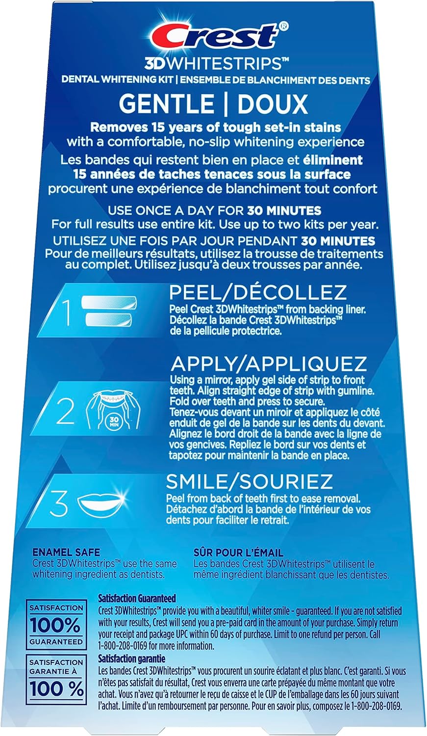 Crest 3D Whitestrips Age Renew Zahnaufhellungs-Kit für zu Hause, 21 Anwendungen, 28 Stufen weißere Zähne