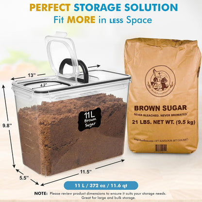 Effortless Kitchen Organization with Shazo's 2-Piece Extra Large Airtight Food Storage Containers