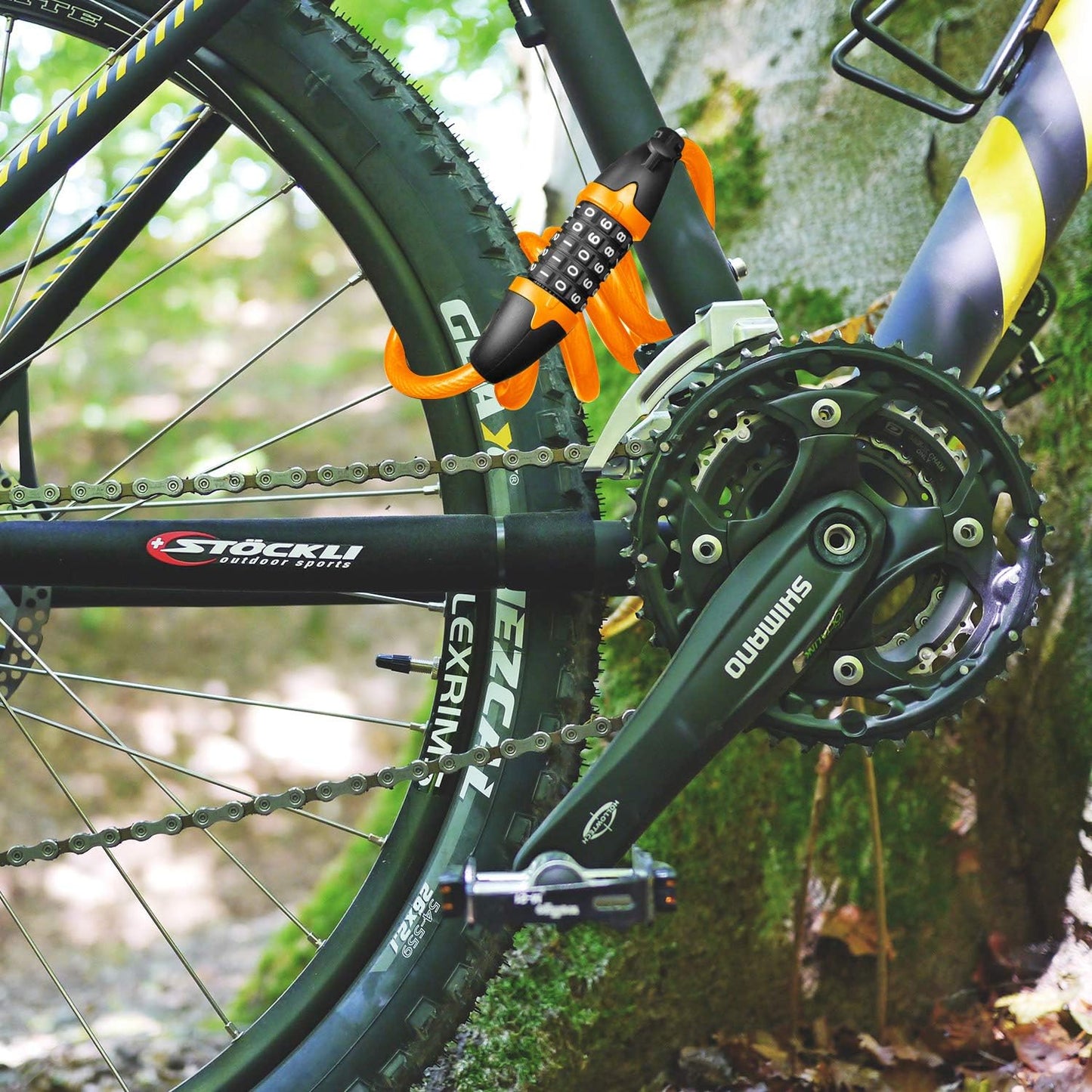 Opaza Fahrradschloss mit 5-stelligem Code, 1,2 m/4 Fuß Fahrrad-Kabelschloss, leichtes & sicheres Fahrradkettenschloss für Fahrrad, Mountainbike, E-Bike, Scooter