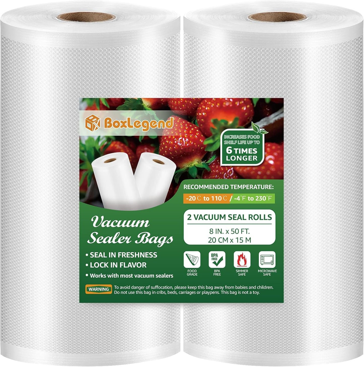 8" x 50' (2 Rolls)