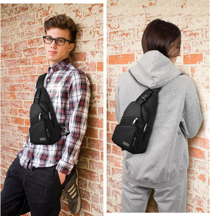 AMJ Sling Bag für Wandern und Outdoor, Umhängetasche, Reise-Brusttasche Daypack für Damen & Herren