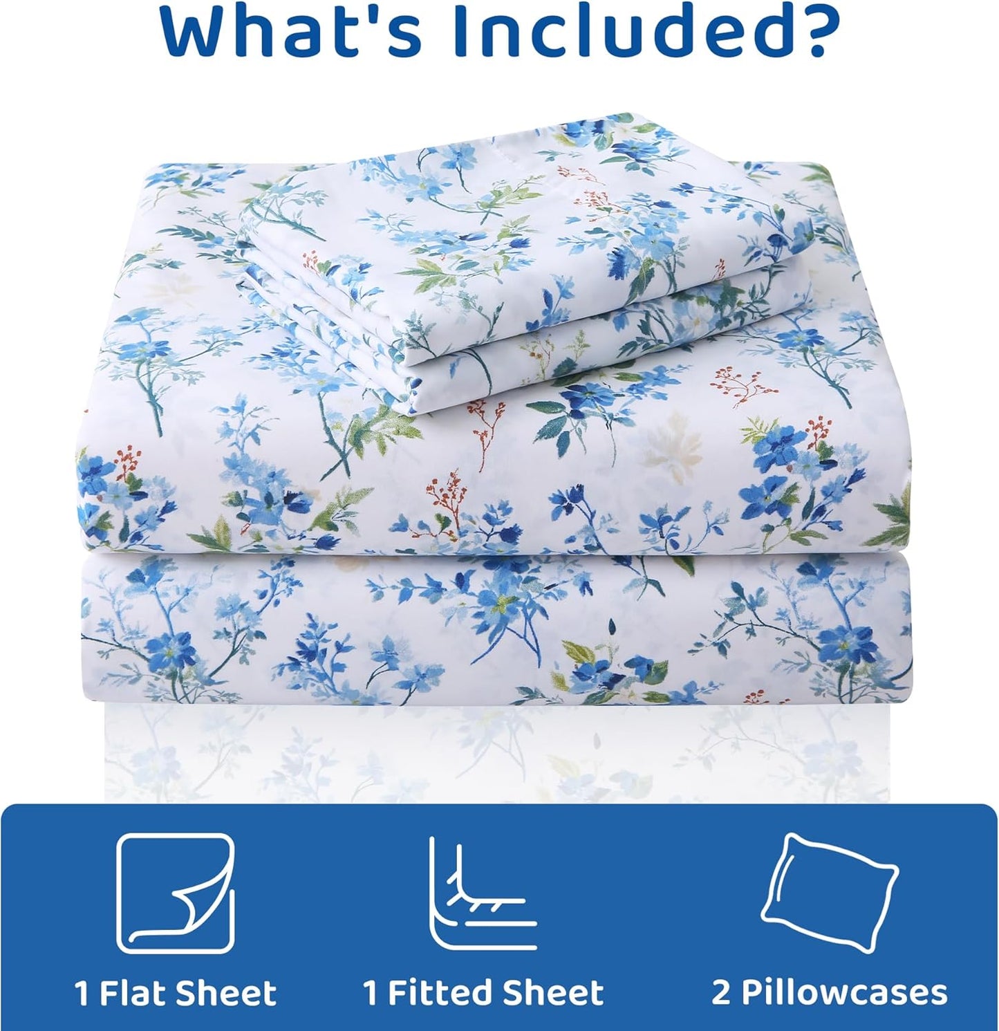 Mooreeke Cozy Vintage Microfiber Printed King Sheet Set