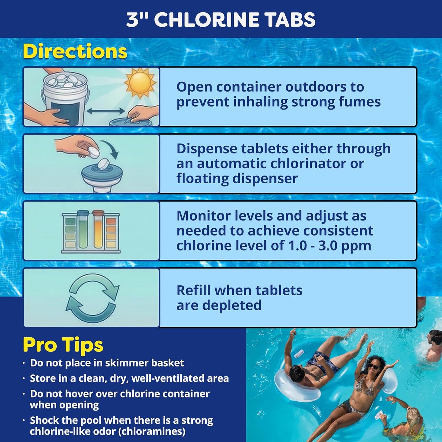 In The Swim 3 Inch Stabilized Chlorine Tablets for a Cleaner, Safer Pool