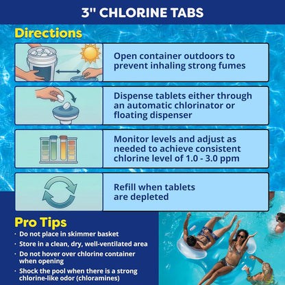 In The Swim 3 Inch Stabilized Chlorine Tablets for a Cleaner, Safer Pool