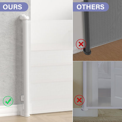 Retractable Baby Gates No Drilling, PRObebi Retractable Dog Gate for the House Extends to 54" Wide 33" Tall, Gates for Baby Indoor, Stair Gate for Outdoor, Staris, Hallways, Doorways, Deck, Porch