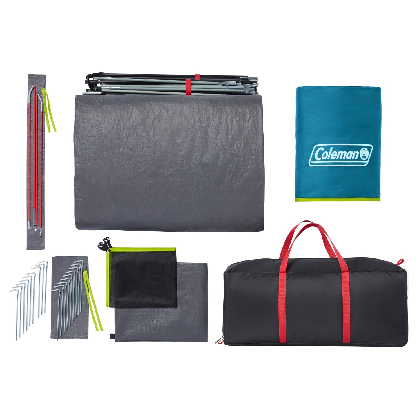 Coleman 4/6/8/10 Person Skydome Dark Room Tent with Rainfly, 5 Minute Setup, Blocks 90% of Sunlight, 20% More Headroom Than Traditional Tents